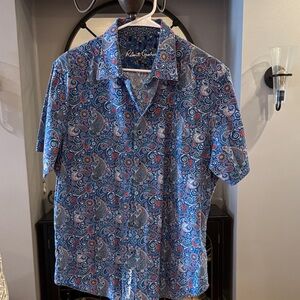 Robert Graham Multicolor Paisley Men's Short Sleeve Shirt